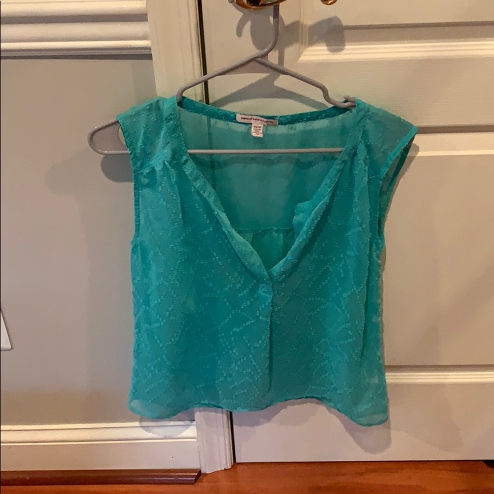 Blue American eagle top